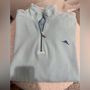 Tommy Bahama Relaxed 100% Cotton Quarter Zip.  Size 2XL